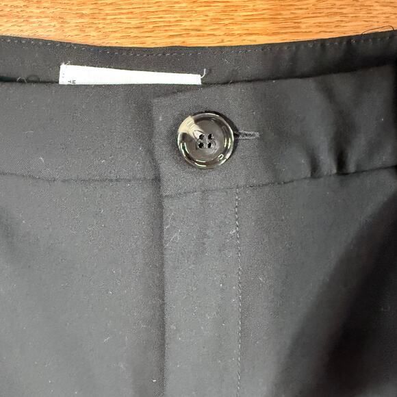 MNG by Mango Black Pants SZ 12 Pleated Straight Work Career Minimalist Academia - Picture 4 of 10